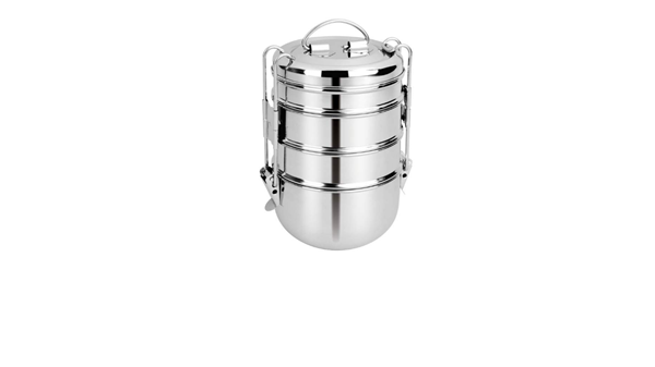 Picture of RATNA Stainless Steel Exclusive Clip Tiffin Box 4 Tier