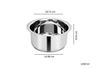 Picture of RATNA Induction Compatible Stainless Steel Sandwitch Bottom Tope, Set Of 3, Silver